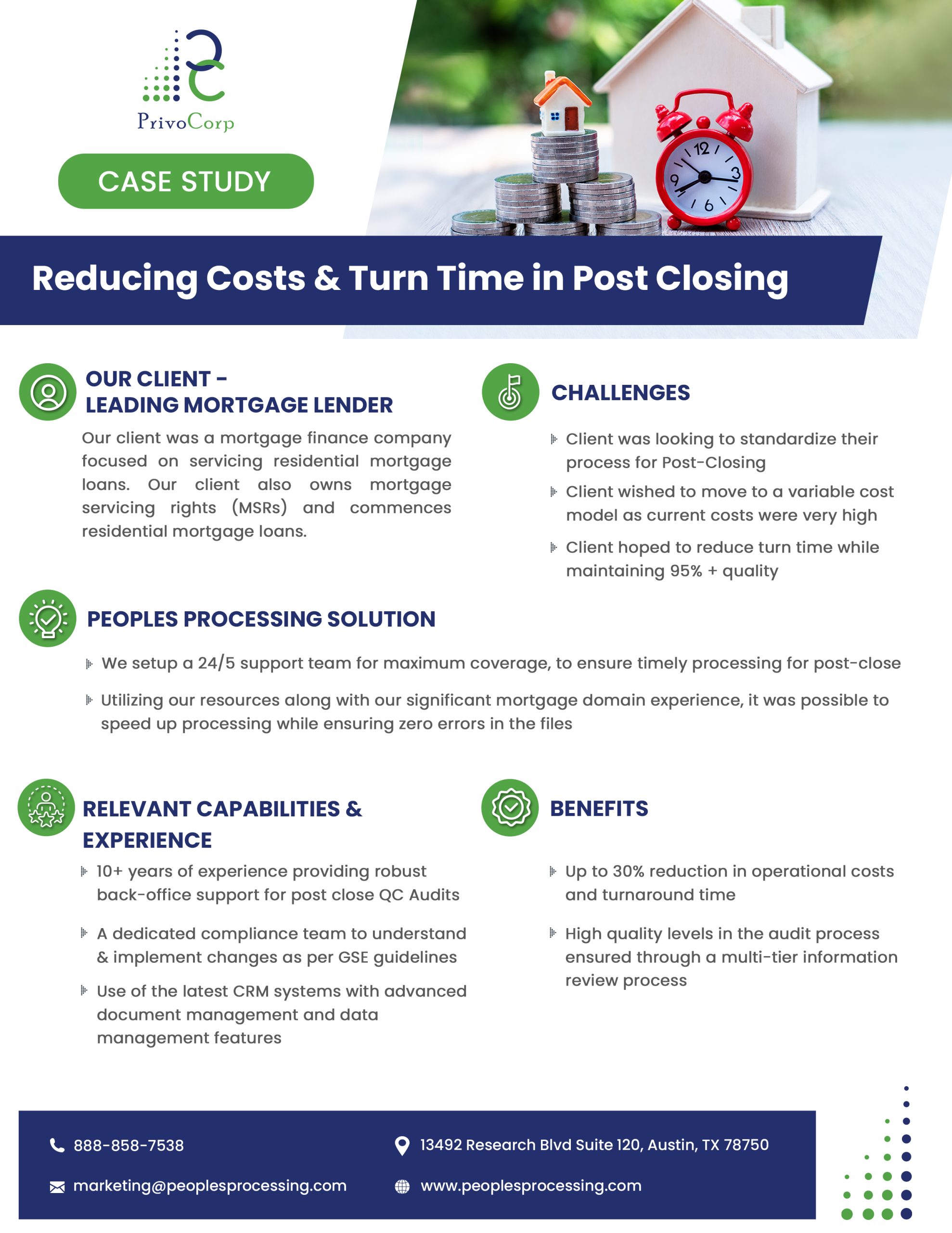 PC - Case Study - Reducing Cost and Turn Time in Post Closing